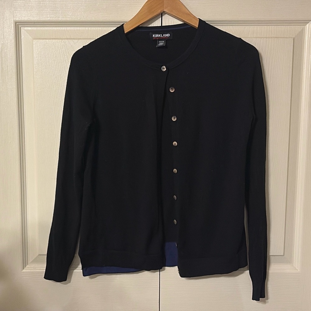 Kirkland Signature Black Cardigan Sweater
